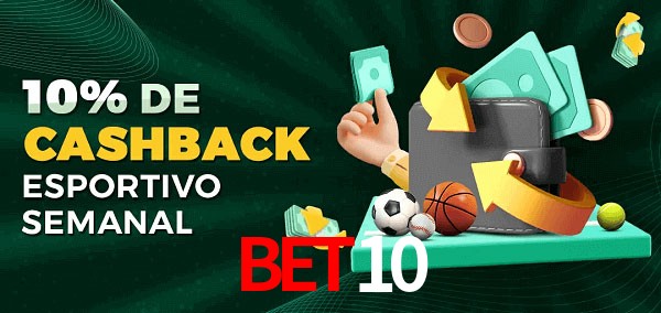10% de bônus de cashback na Bet10